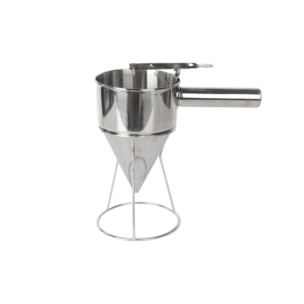 ITOP Stainless Steel Octopus Funnel Jam Dispenser Cupcakes Baking Small Octopus Balls Making with Rack Kitchen Utensils Tools