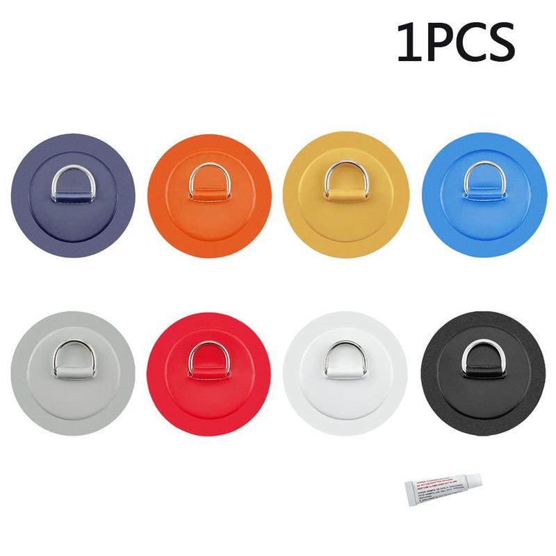 4.3inch 11cm Stainless Steel D Ring Pad/Patch With Glue for PVC Inflatable Boat Raft Dinghy Canoe Kayak Surfboard SUP Tie