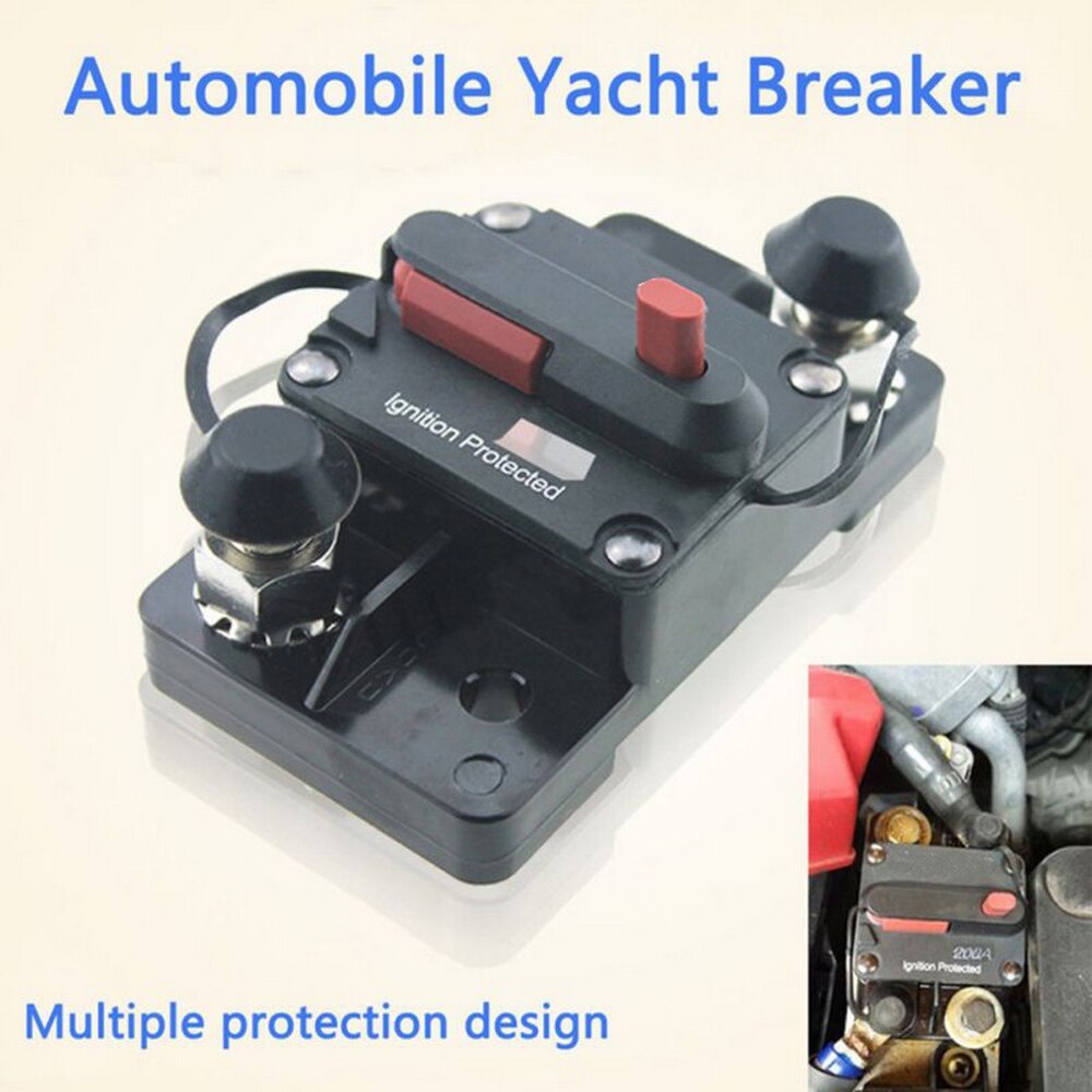 40A 50A 60A 70A 80A AMP Circuit Breaker Dual Battery IP67 Waterproof 12V 24V Fuse Reset Housing is thermal plastic