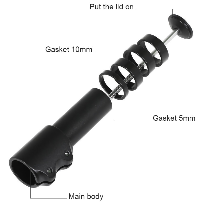 Rallonge De Potence Vélo En Alliage Aluminium Noir - Adaptateur Prolongateur Guidon