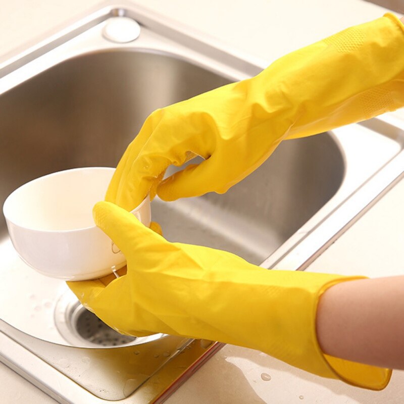 1 Paar Huishoudelijke Afwas Wassen Kleren Rubberen Handschoenen Latex Waterdicht Huishouden Tuin Handschoenen S-XL Size