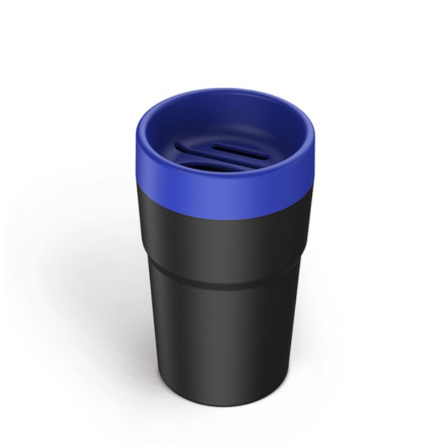 Car Trash Organzier Bucket Storage Bucket Tissues Box Coin Collector Card Slot Garbage Can Holder Trash Bin Garbage Bag: 1 Pcs Blue