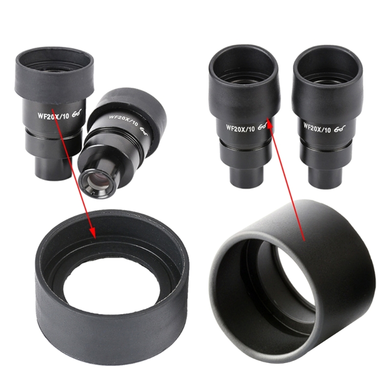 Oculaire œilleton capuchons une paire jumelles protège-yeux stéréo Microscope partie télescopes œilletons diamètre intérieur