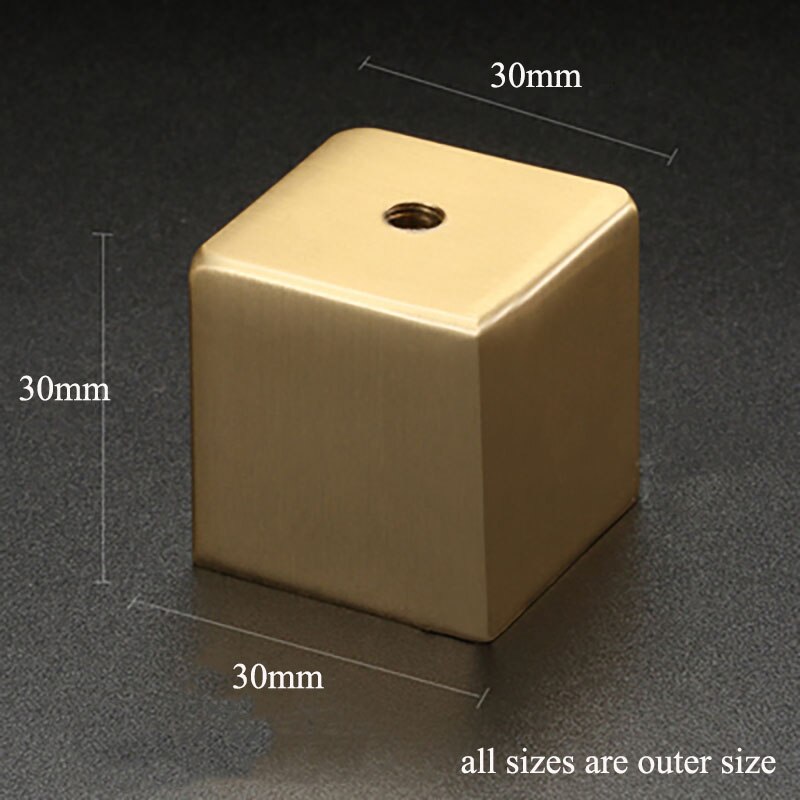 Square Brass Cabinet Leg Cover Tapered Chair Feet Covers High Furniture Ferrules Sofa Legs Cup