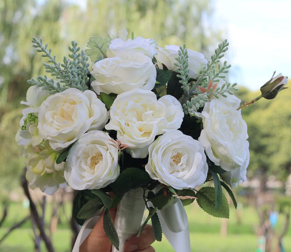 Brude buketter kvinder bryllup kunstige blomster buket studio bryllup fotosimulation holde blomster