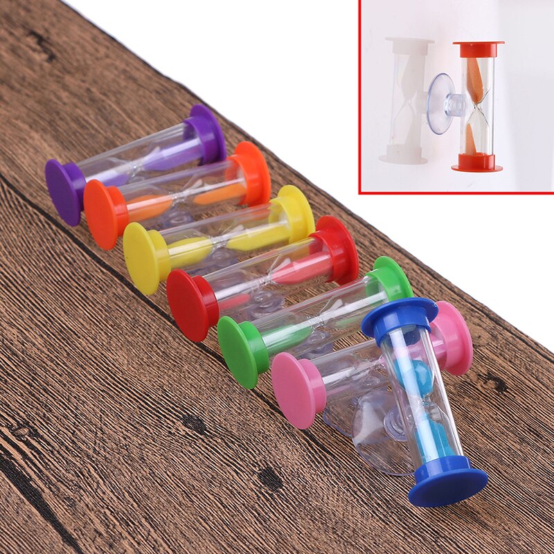 7 Colors 3 Minute Shower Timer Tooth Brushing Timer Children Supplies Hourglass Sand Clock Plastic Suction Cup