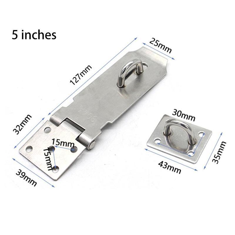 1pc Stainless Steel Door Buckle Hand Polished Chrome Safety Buckles Finish Bolts Fittings Thickened Door Door Anti-theft Lo R4L8: C