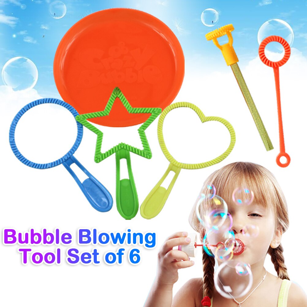 6Pcs/set Wand Tool Soap Bubble Concentrate Stick Soap Bubbles Bar Baby Toys Blowing Bubble For Outdoor Toy Funny Bubble