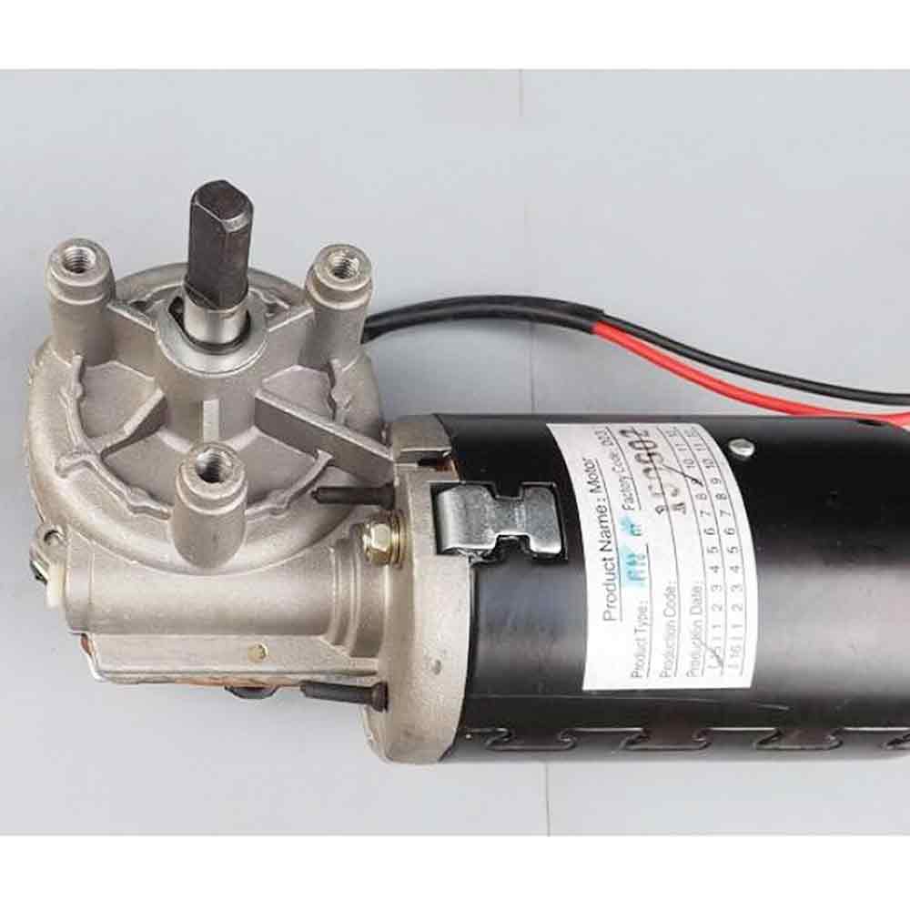 Worm gear worm DC reducer motor 24V high power high speed motor self locking metal gear can be positive and negative.