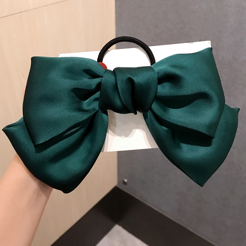 Große rote Schleife elastische Haarbänder süße schöne Clip Temperament Mädchen Schleife Haarnadel Stirnband Haarschmuck japanische Kopfschmuck: green