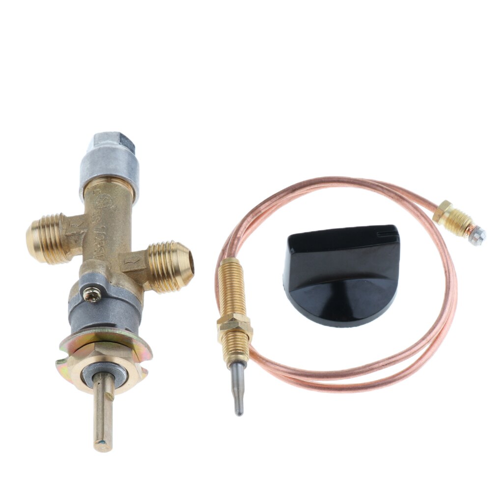 Gas Furnace Propane Gas Fire Pit Heater Control Valve W/ Thermocouple & Knob