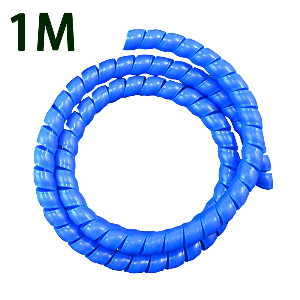 8mm 1m/ 35mm 0.45m Spiral Cable Protector Line Spiral Winding Cable Wire Cover Tube for Xiaomi M365 Ninebot Electric Scooter: 8mm 1M blue