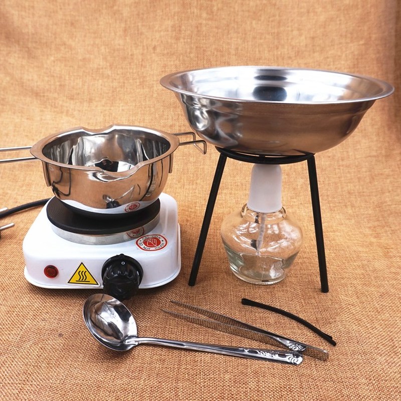 Cocina de Inducción de calefacción, utensilios hechos a mano DIY, lámpara de Alcohol, pinzas para crisol de cucharas, fabricación de velas DIY, accesorios de herramientas de calefacción