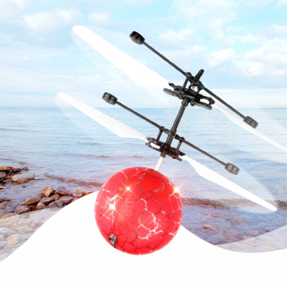 Sensor de detección de aviones, colorida bola voladora brillante, iluminación LED integrada para niños adolescentes, juguetes eléctricos para niños,