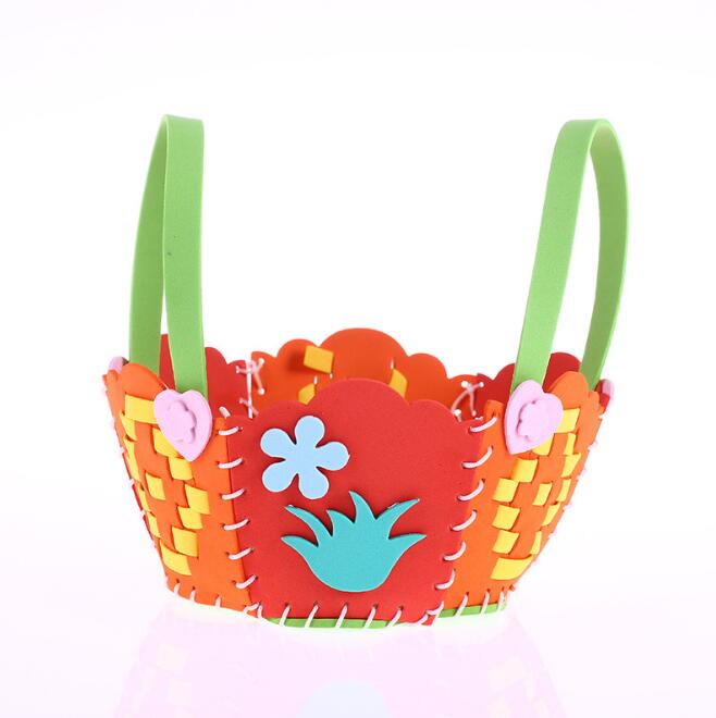 April Du 1pcs DIY Basket Weaving Craft for Kids Eva Handicraft Material Kits Kindergarten Education Toys Girls