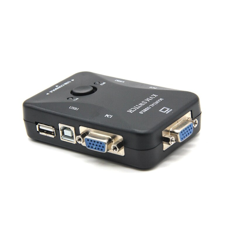 Usb Kvm Switch Switcher 2 Port Vga Svga Switch Box Usb 2.0 Mouse Keyboard 1920X1440 Switch Box