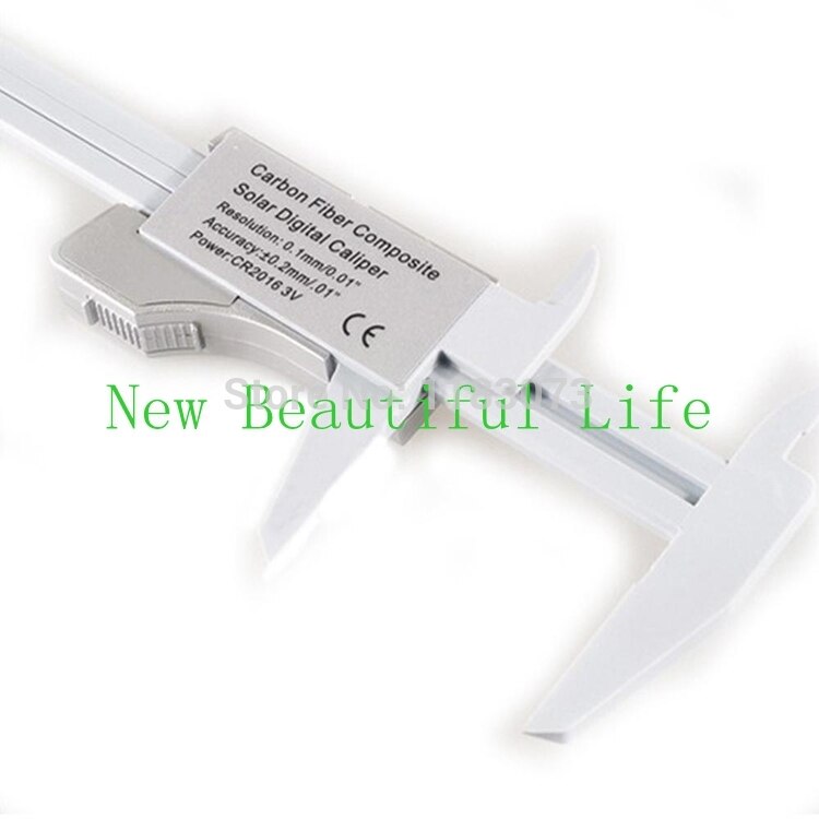 150mm 6" Inch Solar Power Digital Vernier Caliper Carbon Fiber Composite Micrometer Gauge Meter Widescreen Measuring Tools