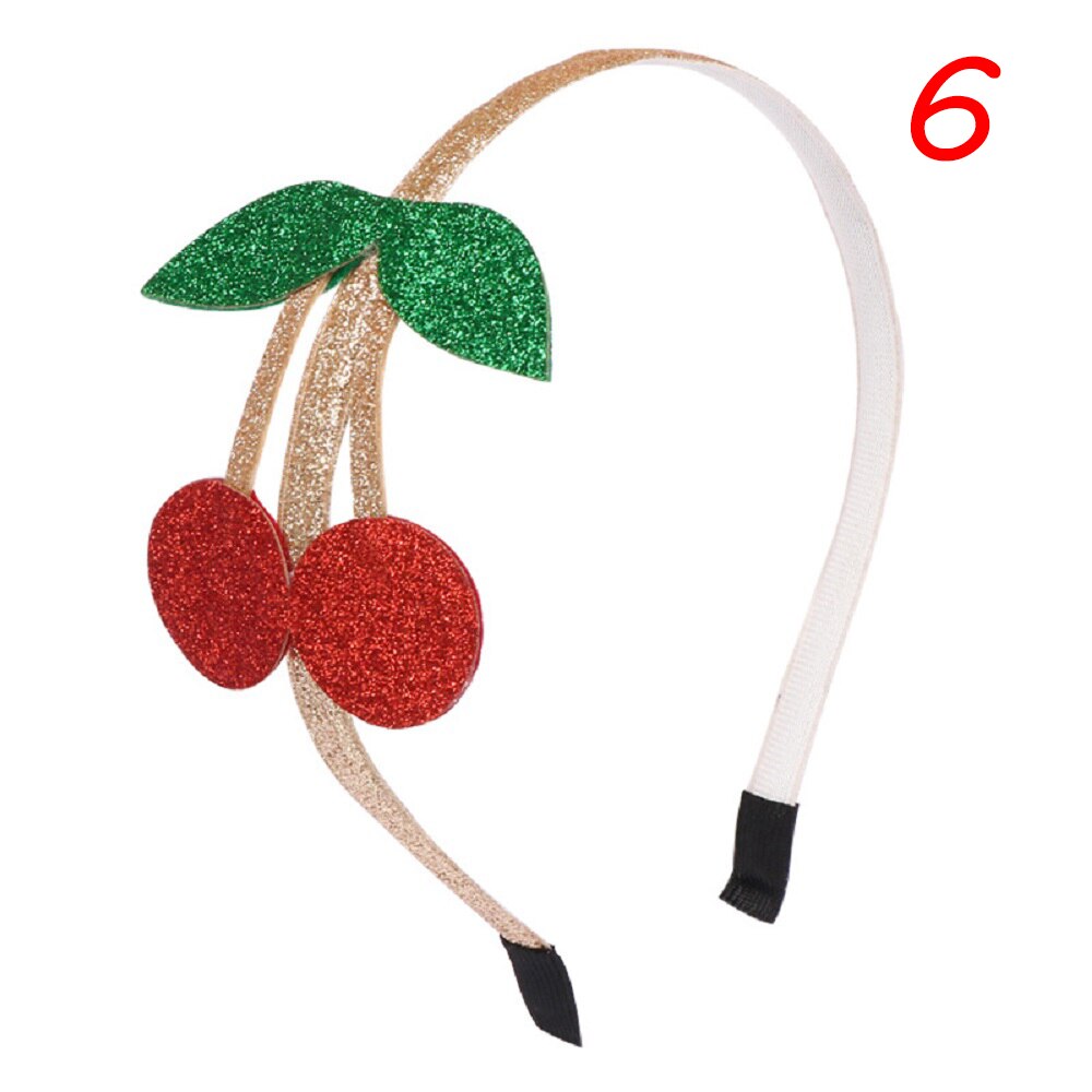 Fascia per capelli per bambini con paillettes lucide Love Cherry Heart fascia BB accessori per capelli per feste fascia per capelli per ragazza: 6