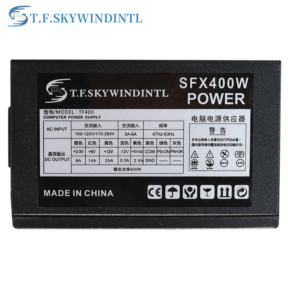 T.F. Skywindantl 400W zasilacz SFX źródło zasilania dla komputera PC Font Office 300w dla gier 90-264V