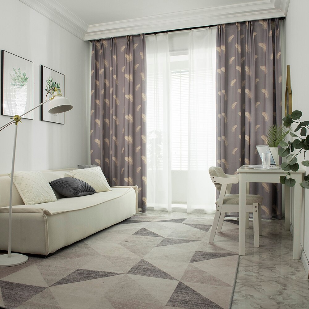 2 Panel Blackout Curtains for Living Room Modern Thermal Insulated Printed Drapes Window Curtains for Bedroom Kitchen Home Decor