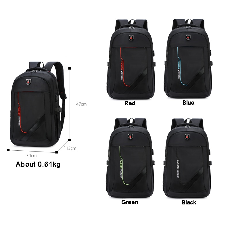 Travel Multifunction Bag Zipper Open Bag Men's Backpack Laptop Male Backpacks Bags