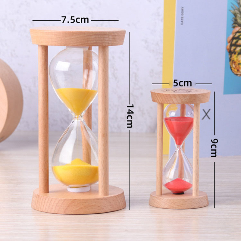 3/5 Min Houten Zandloper Desktop Decoratie Zand Klok Creatieve Timer Kid Game Douche Timer Moderne Woninginrichting 1pcs