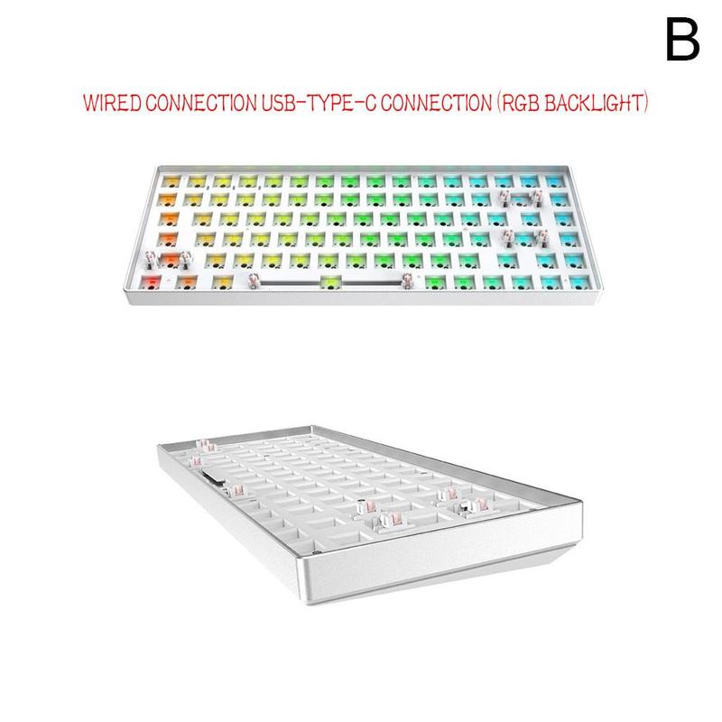 Tester84 Gaming Keyboard Diy Kit Type-c Symphony Switch Keyboard Tester Machine Shaft Backlight Plug Wired L4j9: B