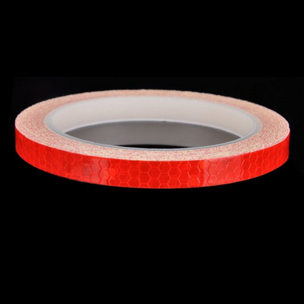 Reflective Tape Fluorescent MTB Bike Bicycle Cycling MTB Reflective Stickers Adhesive Tape Bike Stickers Bicycle Accessories: Red