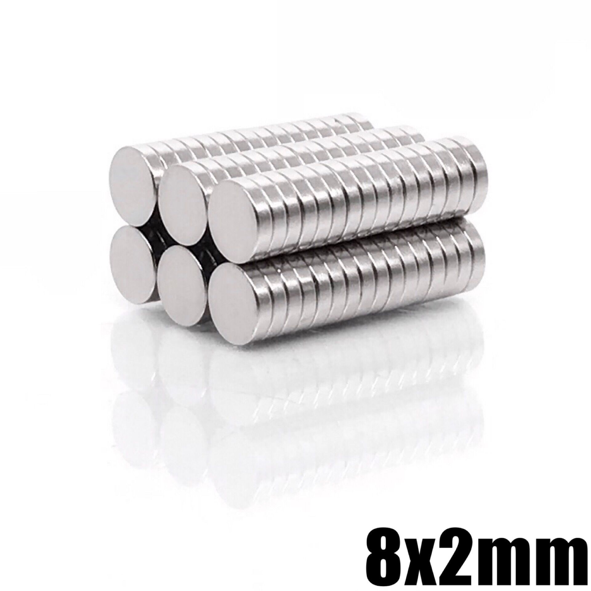 20/50/100/200/500 stk. 8 x 2 superkraftig stærk bulk runde ndfeb neodym-skive magneter dia  n35 sjældne jordmagneter 8*2