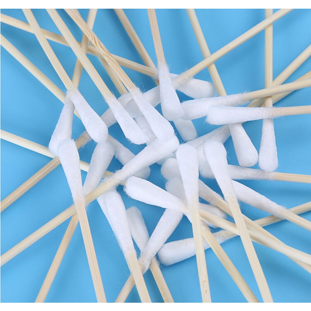 200pcs 6 Inch Swabs Cotton Stick Swab Clean Room Dedicated Wipe Cotton Tipped Applicator Wooden Swab