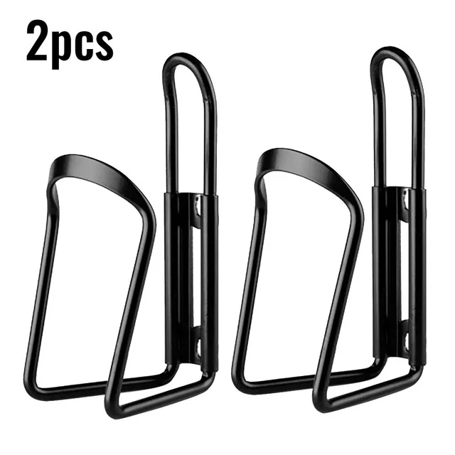 2pcs Bicycle Bottle Holder Outdoor Road Mountain Bike Water Kettle Cage Rack Aluminum Alloy Universal Cycling Drink Holder Cup: black