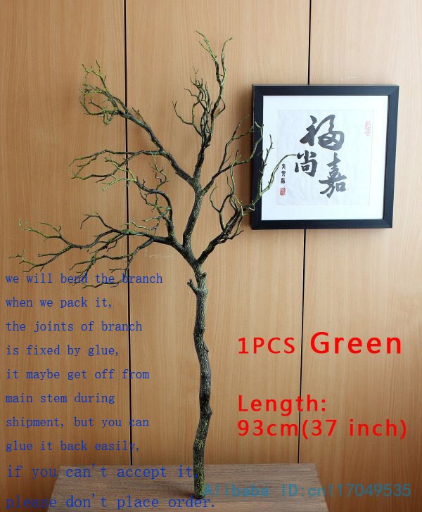 1 stk højde 70cm or 90cm kunstig grøn blå hvid plast lille træ tørret gren plante hjemme bryllup dekoration  f322