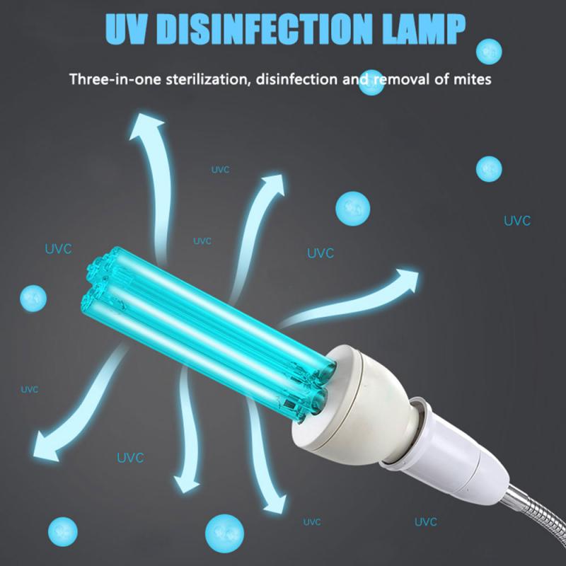 E27 UVC Germicidal Lamp Bulb Ultraviolet UV Light Tube Bulb Disinfection Lamp Ozone Sterilization Mites Lights 110v 220V 30W