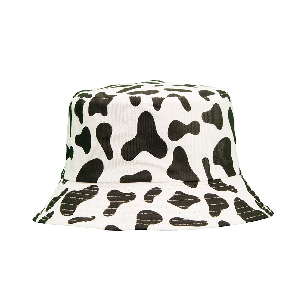 Vache seau chapeau pêcheur femme petit bord bassin chapeau petit frais prélégié rayure à carreaux imprimé rue voyage parasol chapeau