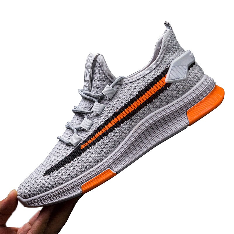 39~44 male sneakers breathable lightweight casual trainers male #HTPD4D: grey / 44