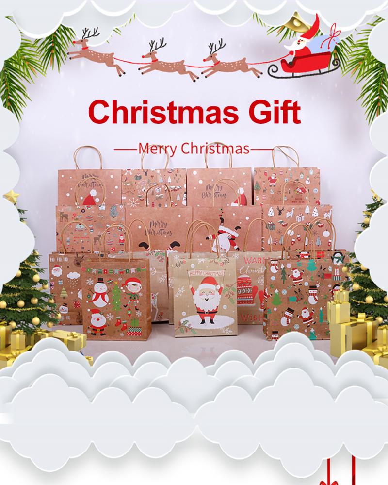 7 Stijlen Verpakking Zak Prachtige Kerstboom Sokken Kraftpapier Kerst Tas Tote Kerstcadeau Zak