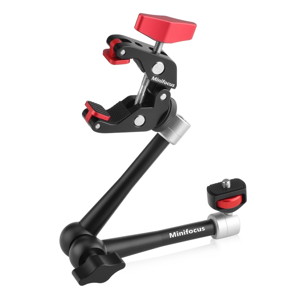 Super pinzas de cangrejo, pinza con rosca 1/4 3/8 para cámara, trípode, varilla de poste, luces, paraguas, estantes de ganchos, placa, barras de Cruz de cristal: Magic Arm Clamp