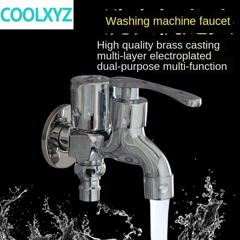 Waterkraan wasmachine met dubbel gebruik kraan dweil zwembad één in en twee uit multifunctionele enkele koudwatersproeier