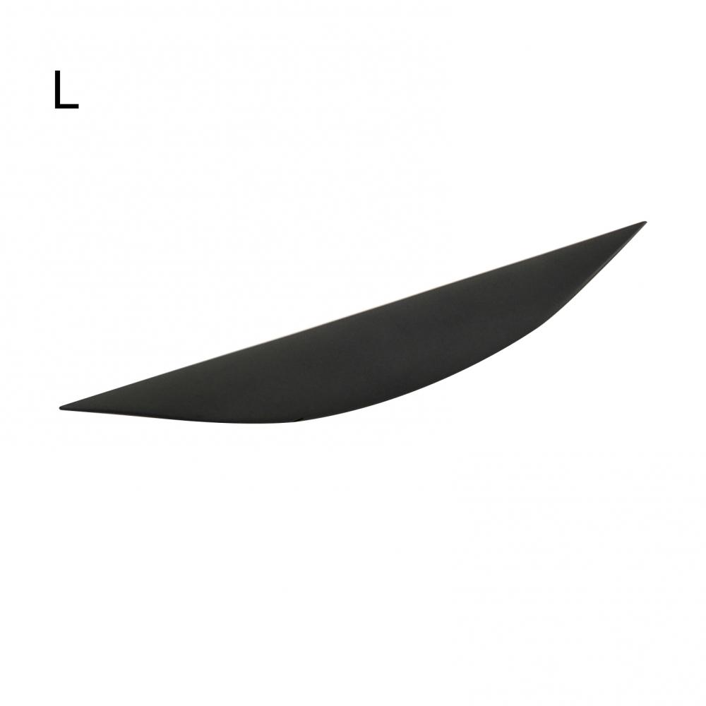 Durable Cabinet Pull Handle Crescent Bronze Cabinet Door Drawer Pull Handle Anti-corrosion Dresser Kitchen Door Knob Supply: Black / L