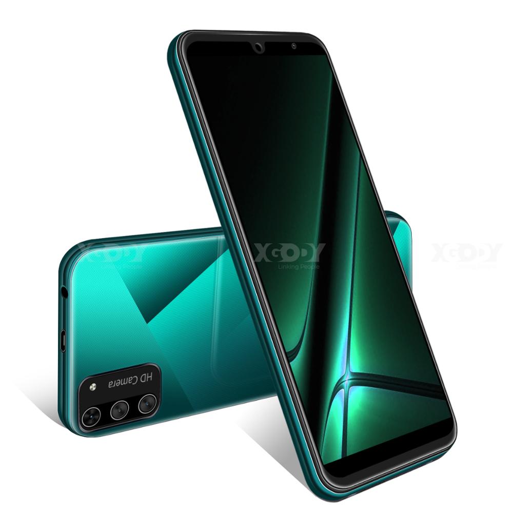 XGODY S20Mini 5.5 "Smartphone Android 9.0 18:9 plein écran 1GB 4GB MT6580 Quad Core 5MP caméra 2500mAh GPS WiFi 3G Mobile: Add 16GB SD Card / Green