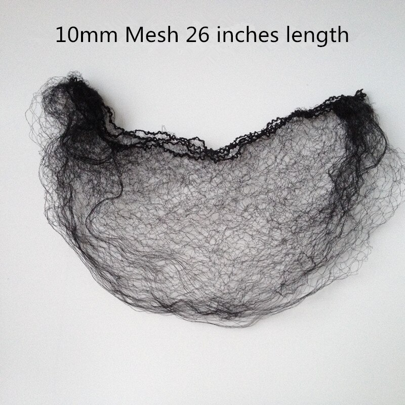 60 st per förpackning 10mm mesh peruk packnät 26 tum stretch längd svart hårnät