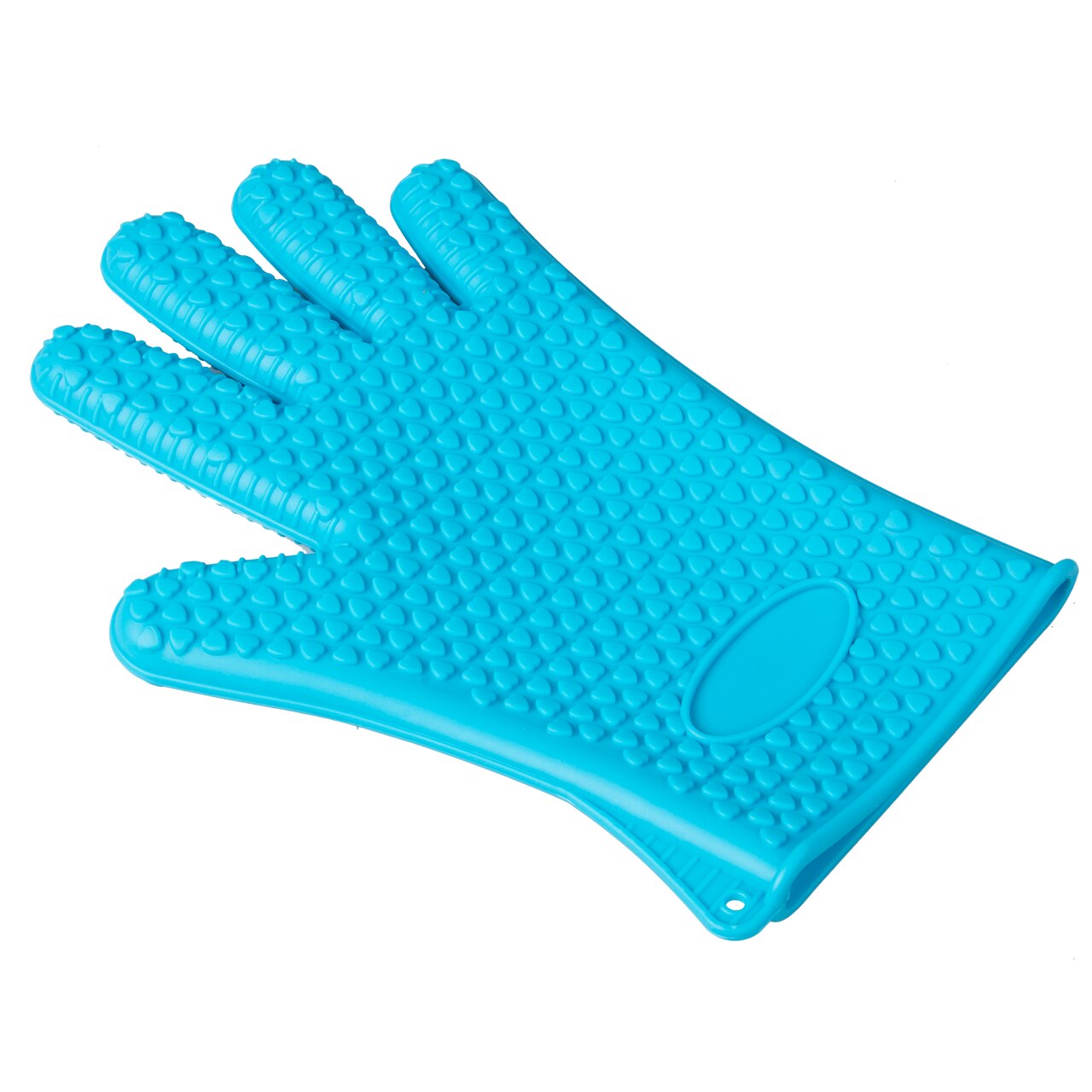Nyeste køkken varmebestandig silikone handske ovn grydeholder bagning bbq madlavning opvaske handsker: Blå