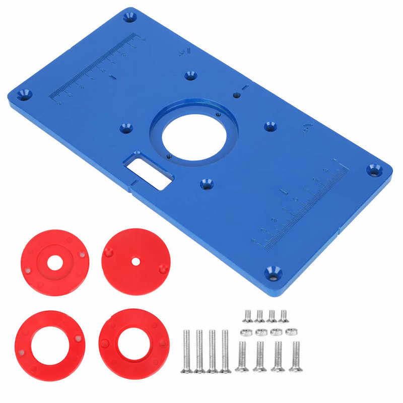 Placa abatible multifunción aluminio Router Placa de inserción de mesa recorte de madera máquina