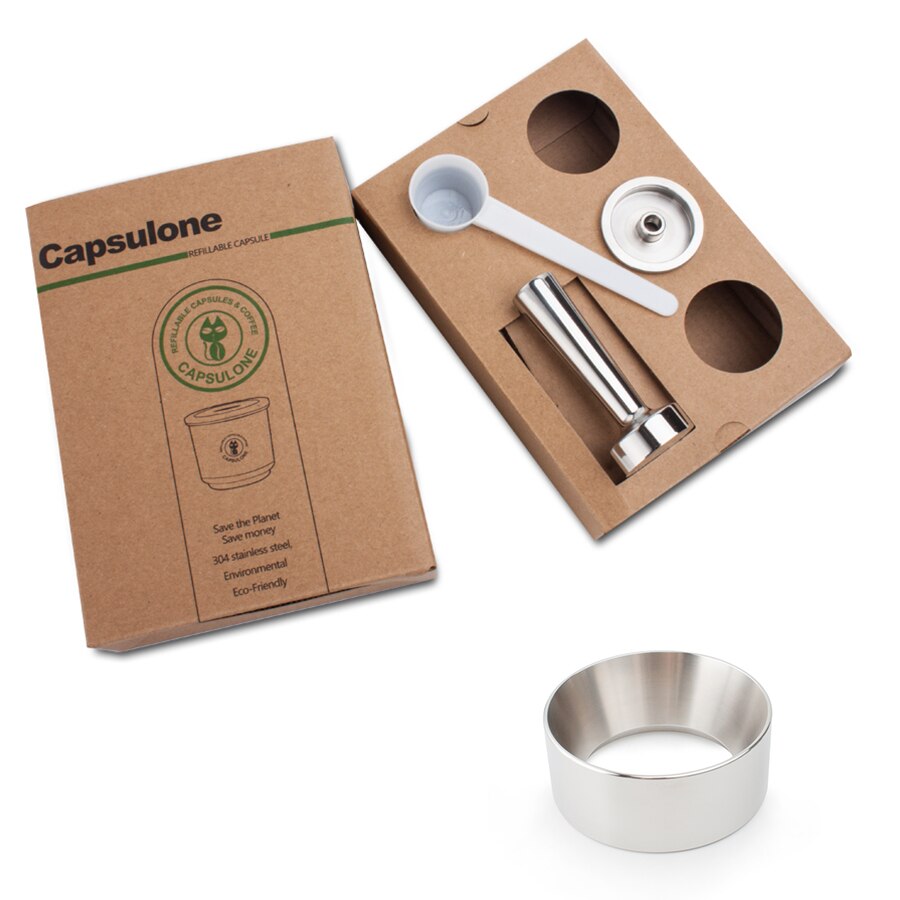 Capsules de café rechargeables et réutilisables, dosettes en acier inoxydable, compatibles avec la Machine à café lily: 1pod 1tamper 1ring