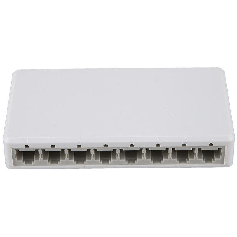 8 Poorten Gigabit Switch Desktop RJ45 Ethernet Switch 10/100Mbps Hub Switcher (Eu Plug): Default Title