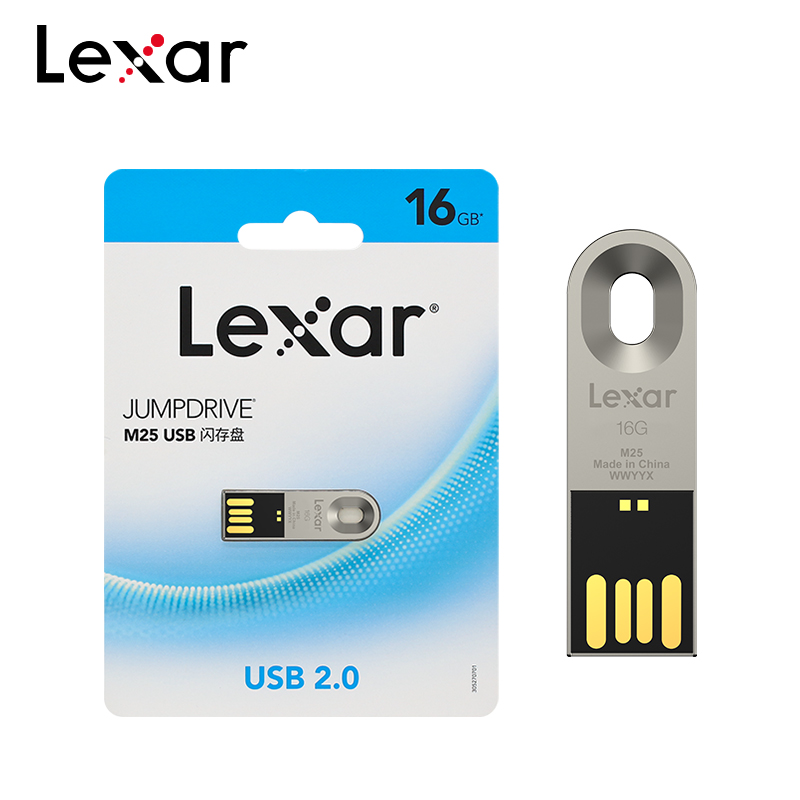 Original Lexar M25 USB 2.0 Flash Drive 32GB 64GB Pen Drive Flash Memory Stick Pendrive Disk for Computer