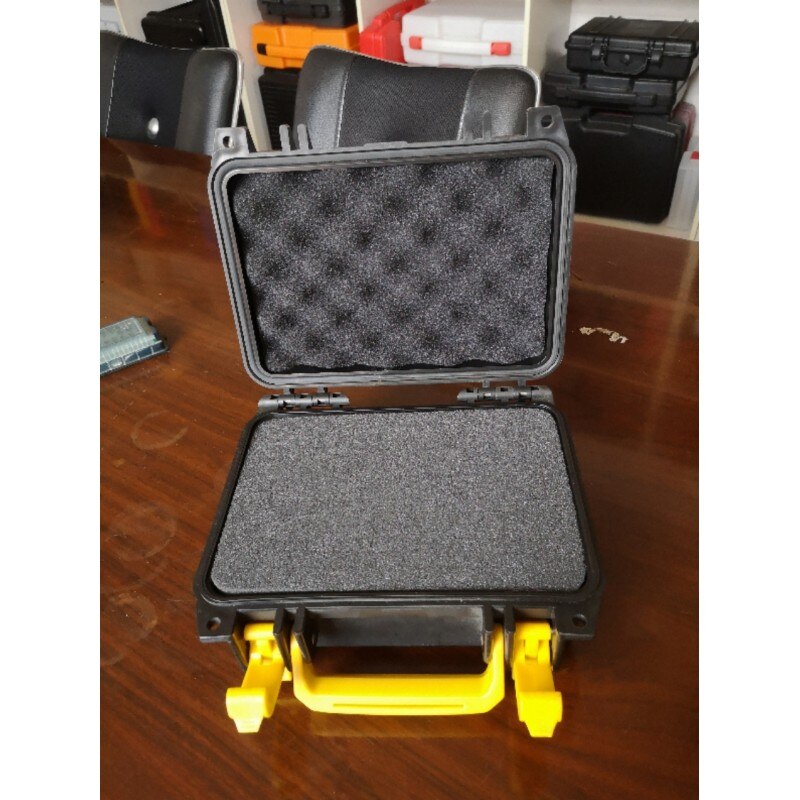 240*200*110mm Portable plastic tool case waterproof toolbox Moisture proof box Equipment instrument Safety box with sponge