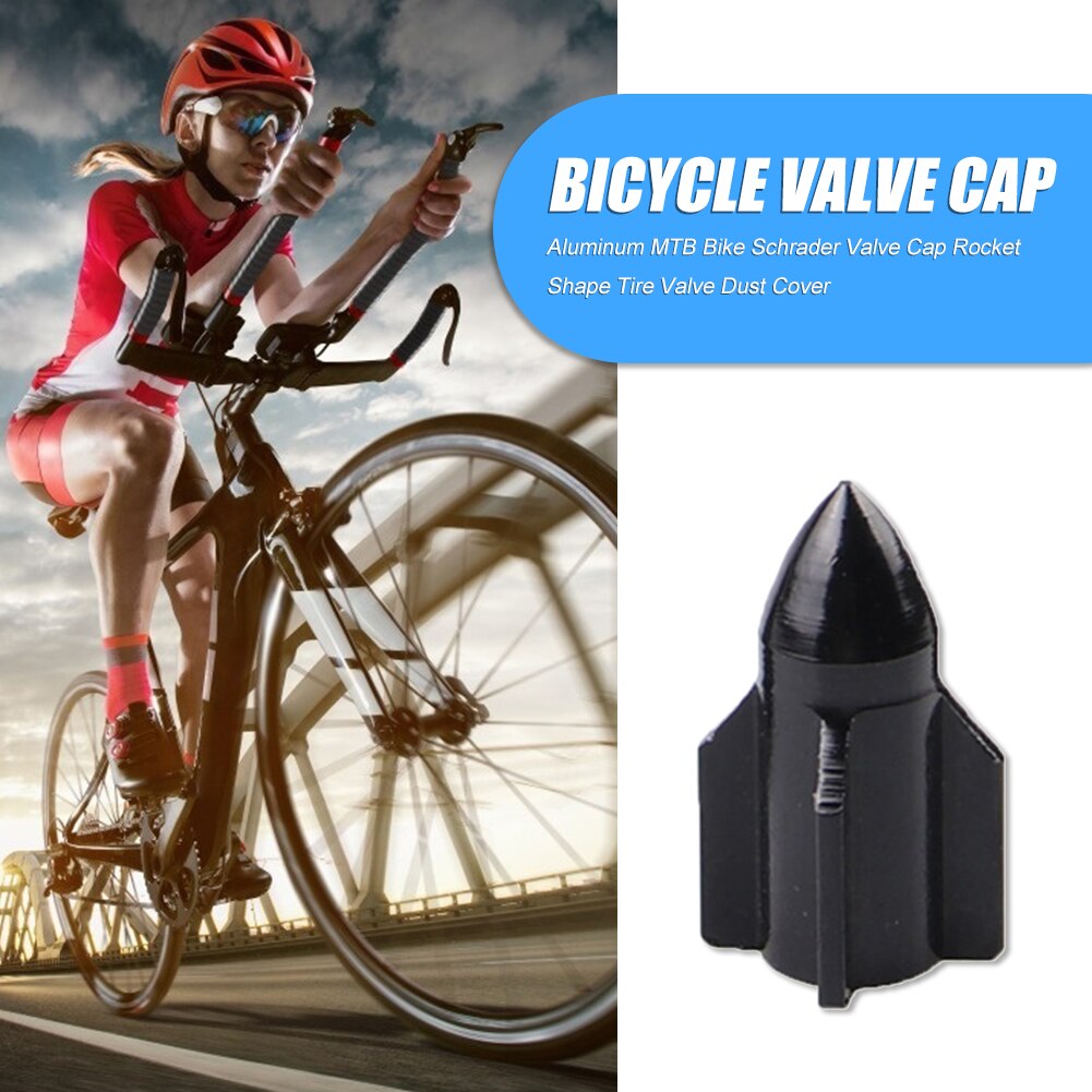 Dust-Proof Fiets Ventieldopje Schrader Universele Creatieve Rocket Vormige Fiets Binnenband Ventiel Mountainbike Accessoires