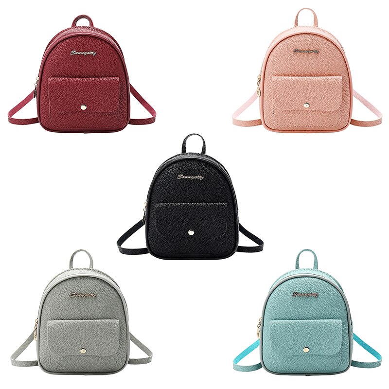 Mini Rugzak Vrouwen Pu Lederen Schoudertas Voor Tiener Meisjes Kids Kleine Bagpack Vrouwelijke Dames School Rugzak