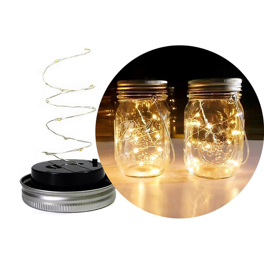 Solar Light LED Waterproof IP65 Intelligent Control Mason Jar Hanging Lantern Party Wall Table Decorative Lamp